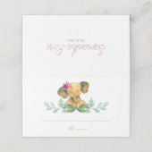 Waterverf meisje olifant (Buitenkant ongevouwen)