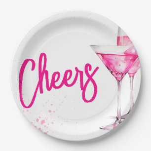 Waterverf Meisjes Galentines Party Papieren Bordje