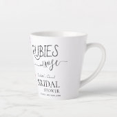 Waterverf Meisjesachtig Schrift Ruby Rose Bruidsui Latte Mok (Rechts)