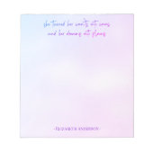 Waterverf Meisjesmanuscriptdromen in het Notitiebl Notitieblok (Voorkant)