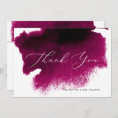 Waterverf Merlot, Red Wine Luxury Hartelijk dank Kaart (Voorkant / Achterkant)