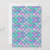 Waterverf Mermaid Baby shower Invitation Kaart (Achterkant)