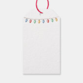 Waterverf Merry Christmas Lights Tree Modern Cadeaulabel (Achterkant)