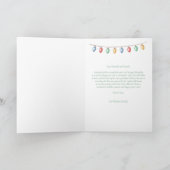 Waterverf Merry Christmas Lights Tree Modern Feestdagen Kaart (Binnen)