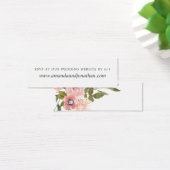 Waterverf met Blush Pink Wedding website RSVP Mini Visitekaartjes (Bureau)