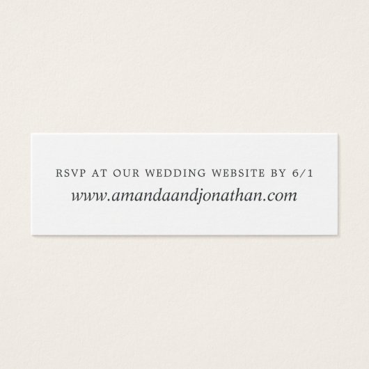 Waterverf met Blush Pink Wedding website RSVP Mini Visitekaartjes (Voorkant)