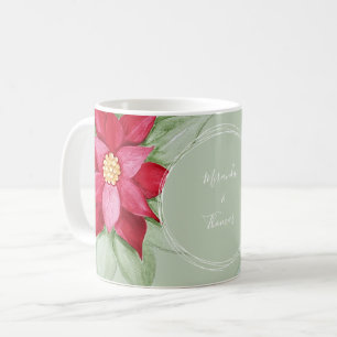 Waterverf met de hand geschilderd voor Kerstmis Po Koffiemok