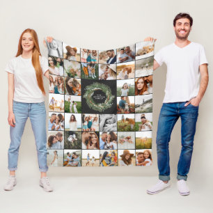Waterverf met elegant 38 foto moderne familie fleece deken