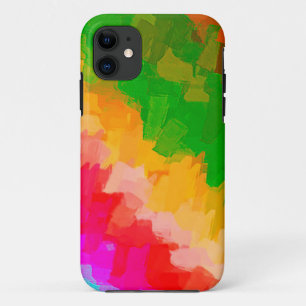 Waterverf met gekleurde Abstracte achtergrond #7 iPhone 11 Hoesje