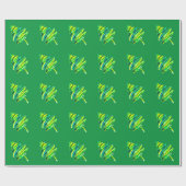 Waterverf met groene kerstbomen cadeaupapier (Vlak)