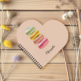 Waterverf met handbeschilderde Franse Macarons Notitieboek