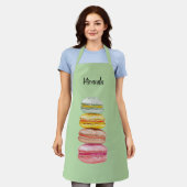 Waterverf met handbeschilderde Franse Macarons Schort (Gedragen)