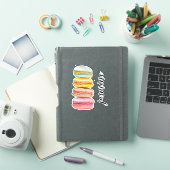 Waterverf met handbeschilderde Franse Macarons Sticker (iPad Cover)