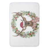 Waterverf met hertenkop badmat (Voorkant Verticaal)