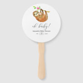 Waterverf met het thema Baby shower Handwaaier (Voorkant)