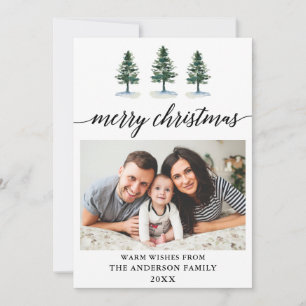 Waterverf met kalligrafie Pijn met kerstmis Feestdagenkaart