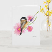 Waterverf met kapotte kip kaart (Gele Bloem)