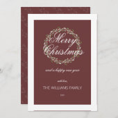 Waterverf met kerstkaart rood (Voorkant / Achterkant)