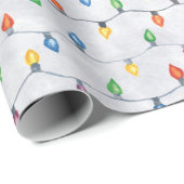 Waterverf met kerstlampjes cadeaupapier (Rol Hoek)