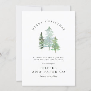 Waterverf met kerstmis feestdagenkaart