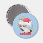 Waterverf met Kerstmis Koala Magneet (Voorkant / Achterkant)