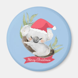 Waterverf met Kerstmis Koala Magneet