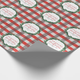 Waterverf met kerstvakantie cadeaupapier