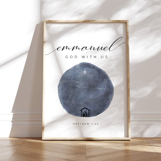 Waterverf met ons Geboorte poster