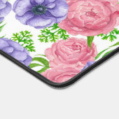 Waterverf met pony- en anemonenbloemen bureaumat (Hoek)