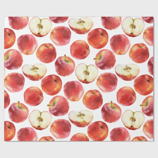 Waterverf met rode appels cadeaupapier (Vlak)