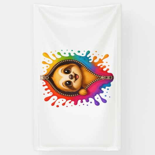 Waterverf met sleuf spandoek (Verticaal)