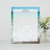 Waterverf met trilling briefhoofd ontwerp (Staand voorkant)