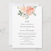 Waterverf met zachte peach kaart (Voorkant)