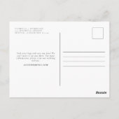 Waterverf Miami Florida Skyline Bewaar de datum Briefkaart (Achterkant)