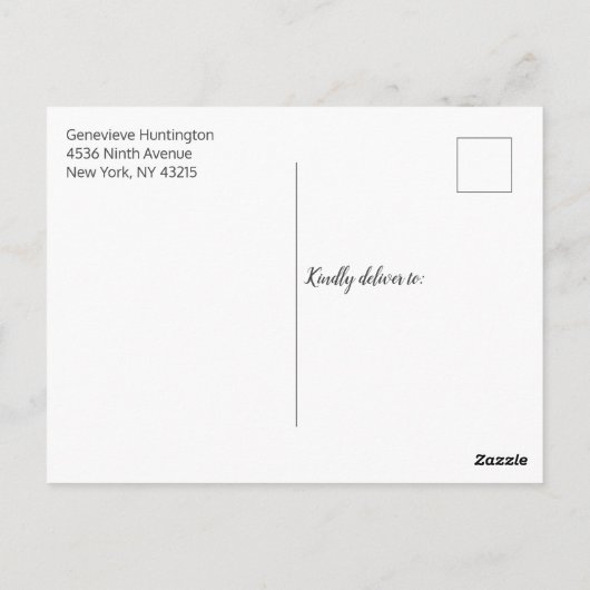 Waterverf Midzomer Floral Lavender Vrijgezellenfee Briefkaart (Achterkant)