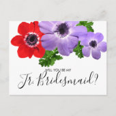 Waterverf mijn Jr. Junior Bridesmaid Briefkaart (Voorkant)
