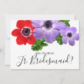 Waterverf Mijn JR Junior Bridesmaid Card Kaart (Voorkant)