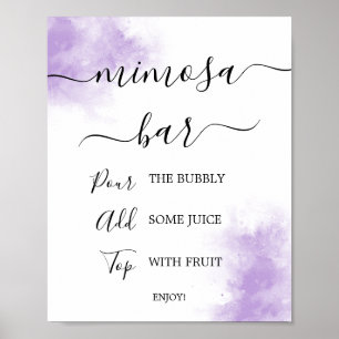 Waterverf Mimosa Bar Bord voor het Strand Poster