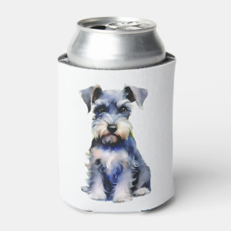 Waterverf Miniature Schnauzer Blikjeskoeler