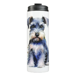 Waterverf Miniature Schnauzer Thermosbeker
