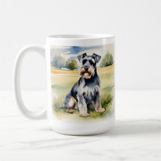 Waterverf Miniatuur Schnauzer – Dog Art Print Koffiemok