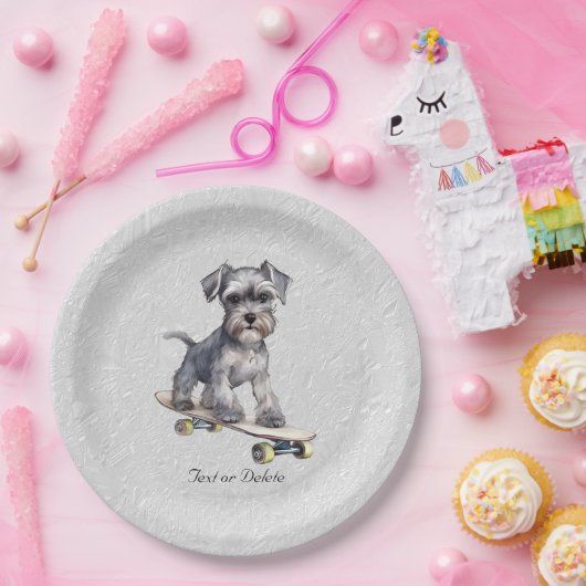 Waterverf Miniatuur Schnauzer Papier Bord (Feest)