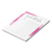 Waterverf Minimale Script Habit Tracker-toetsenblo Notitieblok (Gedraaid)
