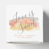 Waterverf minimalistisch huwelijk Bedankdoosjes (Bovenkant)