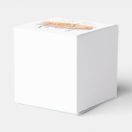 Waterverf minimalistisch huwelijk Bedankdoosjes (Achterkant)