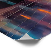 Waterverf minimalistisch voorbeeld stad Kabul Poster (Hoek)