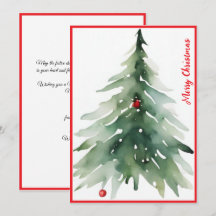 Waterverf minimalistische rode corporate kerst