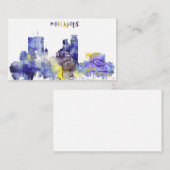 Waterverf Minneapolis Skyline Visitekaartje (Voorkant / Achterkant)