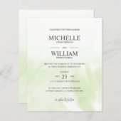 Waterverf Mint Green Plain Elegant Budget Wedding (Voorkant / Achterkant)