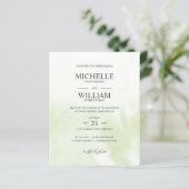 Waterverf Mint Green Plain Elegant Budget Wedding (Staand voorkant)